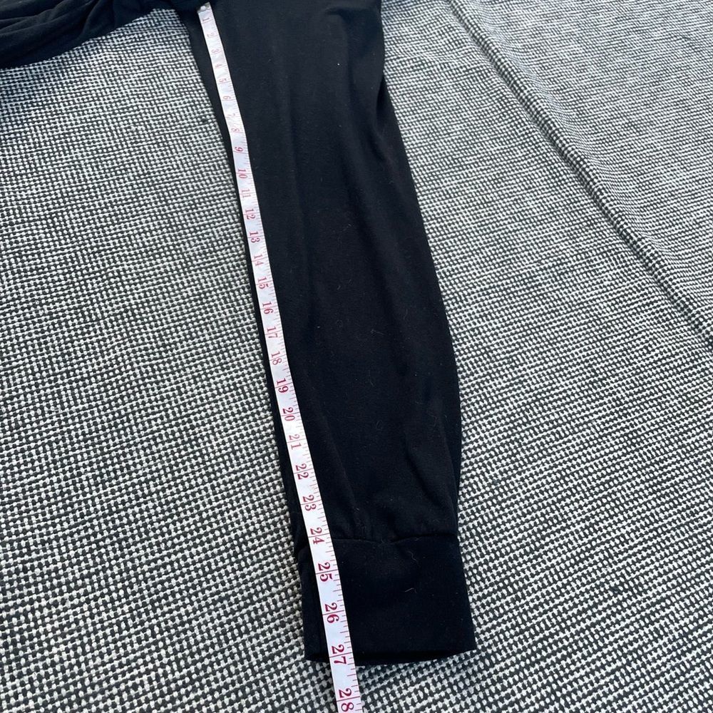 Black short sleeve elastic waist jogger bottom one piece pull-on jumpsuit - Picture 10 of 10